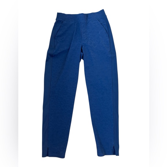 Athleta Pants - Athleta Brooklyn Textured Ankle Pants Blue size 2- also selling matching jacket